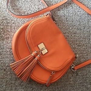 Orange Aldo Saddle Crossbody Purse